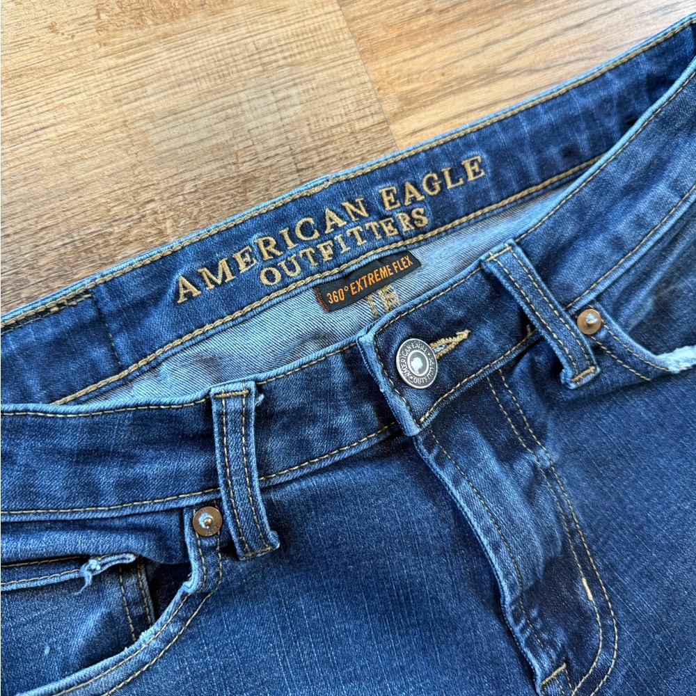 American Eagle Outfitters Dark Blue Straight Jeans Men’s 30X34 - Picture 3 of 7